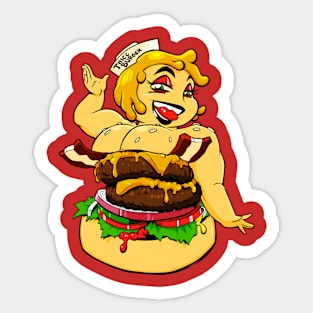 Thicc Burger Sticker